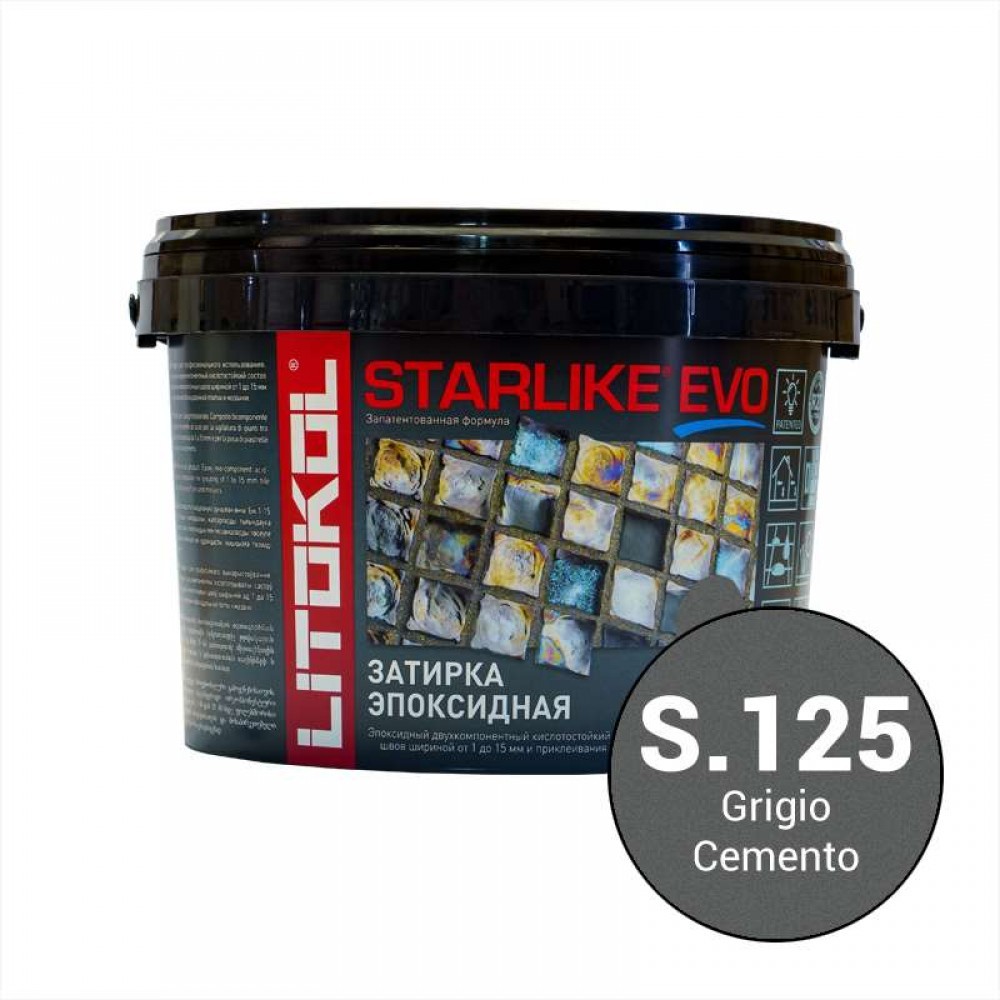 Эпоксидная фуга для затирки швов litokol starlike evo s.125 grigio cemento 1 кг. Эпоксидная фуга для затирки швов litokol starlike evo s.125 grigio cemento 1 кг.