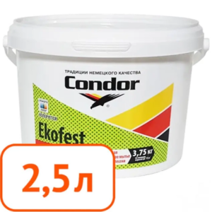Краска condor ekofest для кухни и ванной 2,5 л #q40