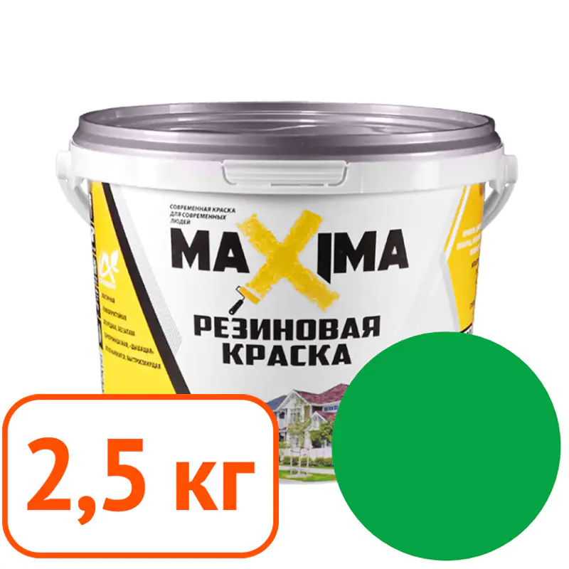 Краска резиновая maxima № 104 Яблоко 2,5 кг #q101 Краска резиновая maxima № 104 Яблоко 2,5 кг #q101