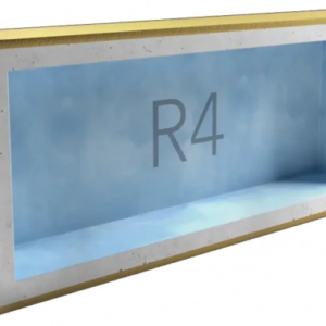 Подрозетник четверной АкустикГипс Бокс r4 120х340х45 мм #i4