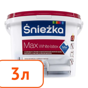 Краска sniezka max интерьерная латексная 3 л #q6