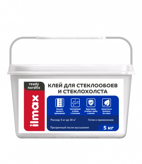 Клей ilmax ready nordfix для стеклохолста 5 кг #stk135 Клей ilmax ready nordfix для стеклохолста 5 кг #stk135