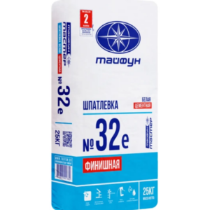 Шпатлевка Тайфун Мастер 32е цементная белая 25 кг #sptk21