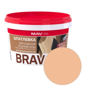Шпатлевка готовая mav brava profi 1 по дереву Орех 0,7 кг #sptk57