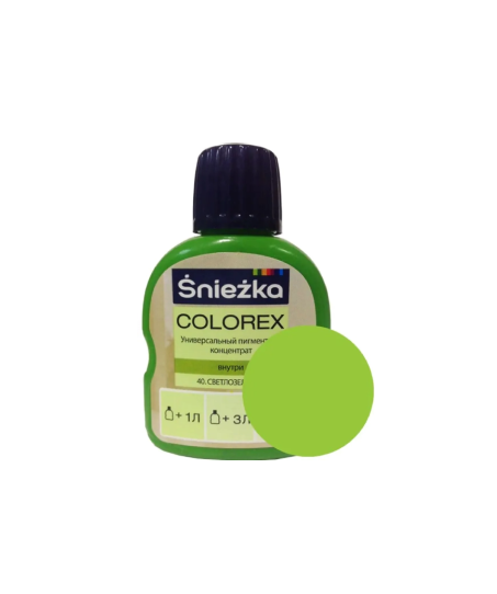 Колер sniezka colorex №40 светло зеленый 100 мл #color 9 Колер sniezka colorex №40 светло зеленый 100 мл #color 9