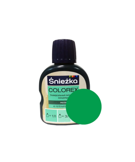 Колер sniezka colorex №42 весенне зеленый 100 мл #color11 Колер sniezka colorex №42 весенне зеленый 100 мл #color11