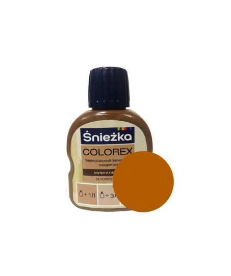 Колер sniezka colorex №74 коричневый 100 мл #color26 Колер sniezka colorex №74 коричневый 100 мл #color26