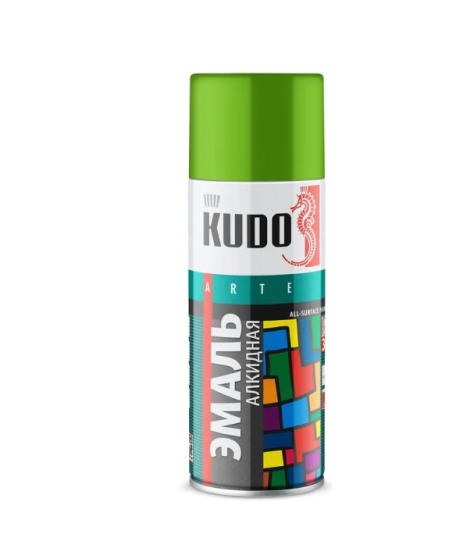 Эмаль аэрозольная универсальная kudo ral 6018 (салатовый) 520 мл, ku 10088 #aek22 Эмаль аэрозольная универсальная kudo ral 6018 (салатовый) 520 мл, ku 10088 #aek22