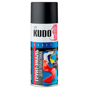 Грунт эмаль для пластика акриловая kudo ral 9005 (черный) 520 мл, ku 6002 #aek46