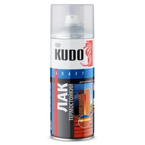 Лак термостойкий kudo (прозрачный) 520 мл ku 9006 #aek51