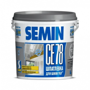 Шпатлевка финишная semin СЕ 78 (серая крышка) для швов ГКЛ 8 кг #sptk36