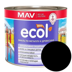 Эмаль ecol ПФ 115 mav черная 2,4 л #em10