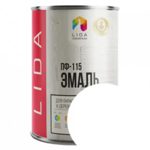 Эмаль ПФ 115 lida белая 1 л #em28