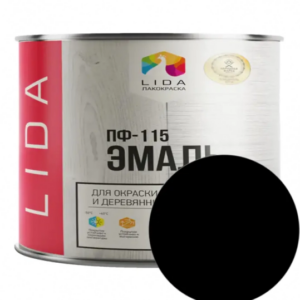 Эмаль ПФ 115 lida черная 2 л #em38