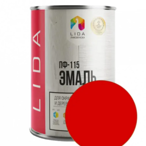 Эмаль ПФ 115 lida красная 1 л #em32