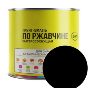 Грунт эмаль по ржавчине быстросохнущая lida черная 2 л #em60