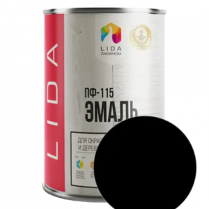Эмаль ПФ 115 lida черная 1 л #em37
