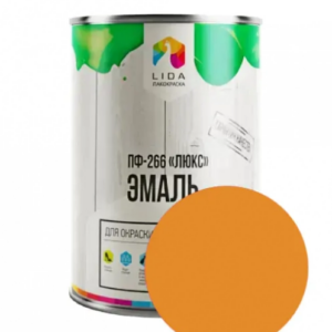Эмаль ПФ 266 Люкс lida желто коричневая 1 л #em61