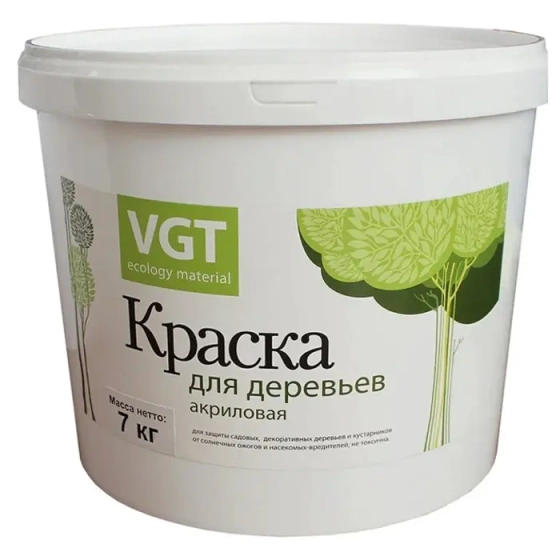 Краска для деревьев vgt акриловая ВД АК 1180 7 кг #q138 Краска для деревьев vgt акриловая ВД АК 1180 7 кг #q138