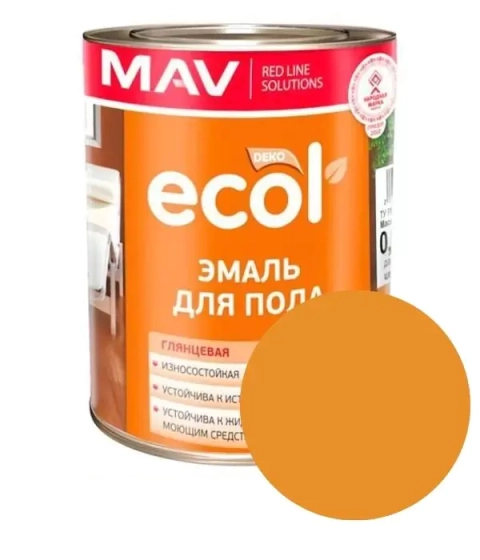 Эмаль для пола ecol ПФ 266 mav желто коричневая 1 л #em40 Эмаль для пола ecol ПФ 266 mav желто коричневая 1 л #em40