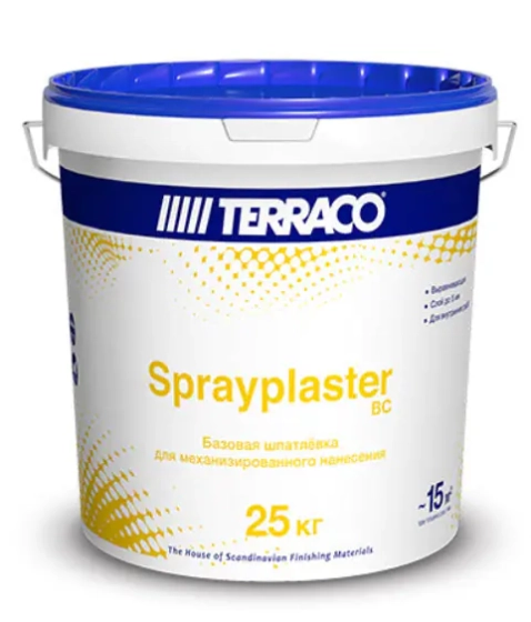 Шпатлевка terraco sprayplaster bc базовая 25 кг #sptk54 Шпатлевка terraco sprayplaster bc базовая 25 кг #sptk54