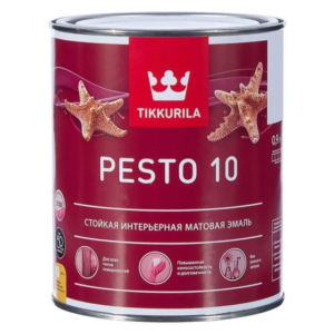 Эмаль для дерева и металла tikkurila pesto 10 База a матовая 0,9 л #em87