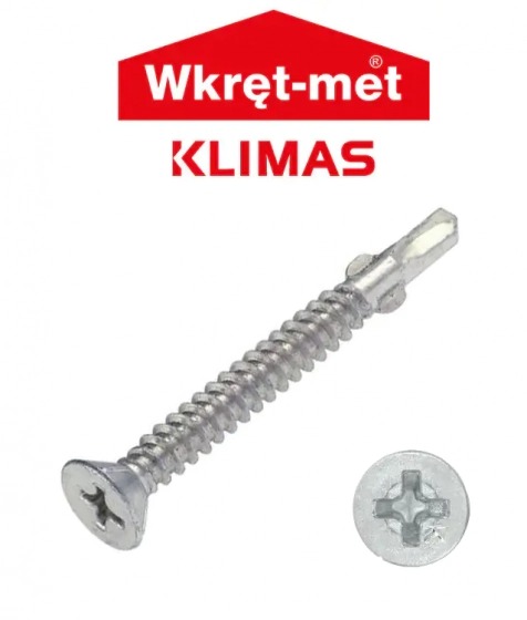 Саморез по металлу klimas wsdsk 4,8х45 с крыльчаткой (250 шт) Саморез по металлу klimas wsdsk 4,8х45 с крыльчаткой (250 шт)