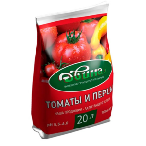 Грунт питательный торфяной Двина Томаты и перцы (ph 5,5 – 6,0) 20 л