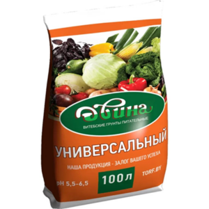 Грунт питательный торфяной Двина Универсальный (ph 5,5 – 6,5) 100 л