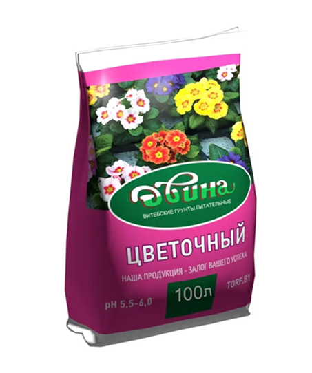 Грунт питательный торфяной Двина цветочный 100 л Грунт питательный торфяной Двина цветочный 100 л